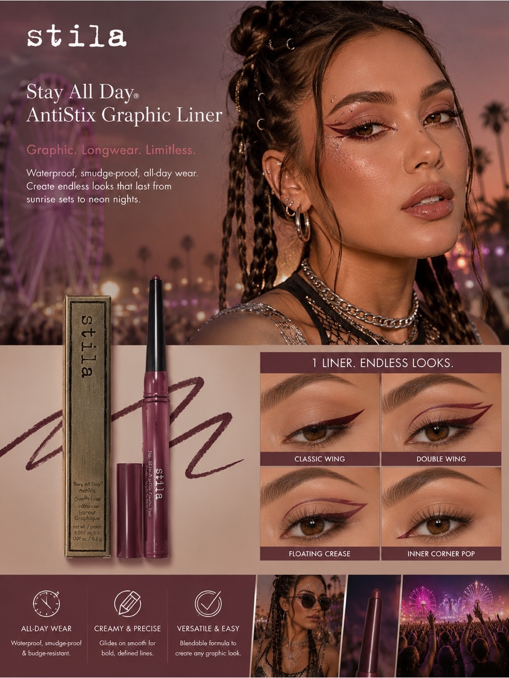 Stila Stay All Day AntiStix Graphic Liner – Full Size